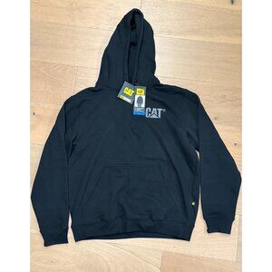 Caterpillar CAT Mens Size Large Embroidered Logo Hoodie - Black
